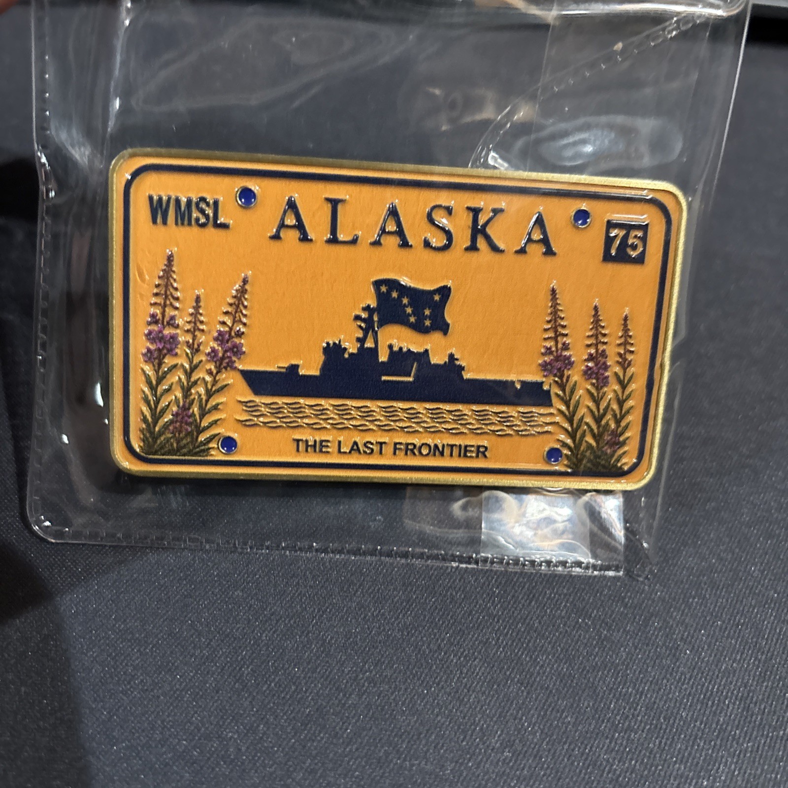 USCGC WMSL Alaska plate challenge coin