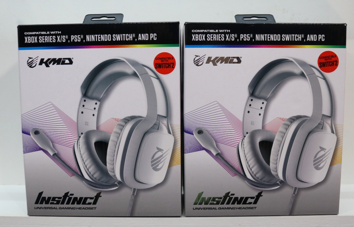 KMD Instinct Universal Wired Headset for PS5, Xbox Series X/S LOT OF 2   (41703)