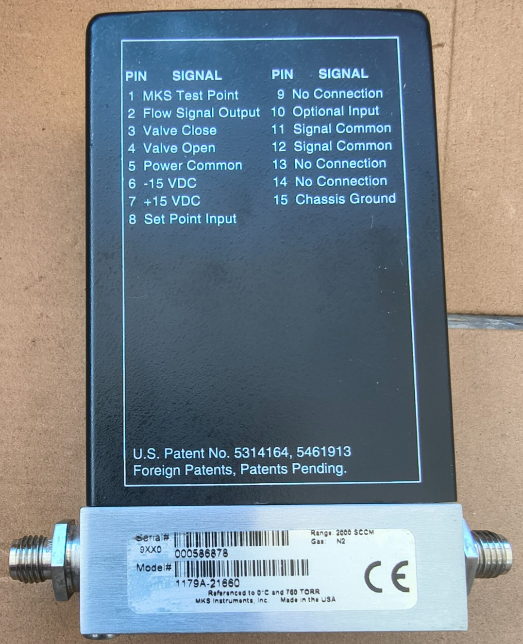 MKS Instruments 1179A-21660 Mass-Flo Controller 2000 SCCM Nitrogen
