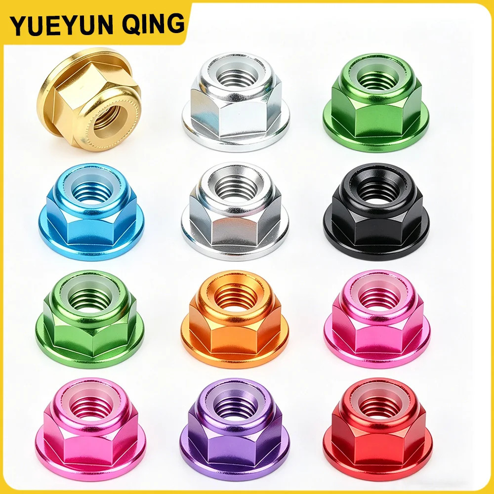 Aluminum Flange Lock Nut M2-M8 Nylon Insert Self Locking RC Drone Fasteners