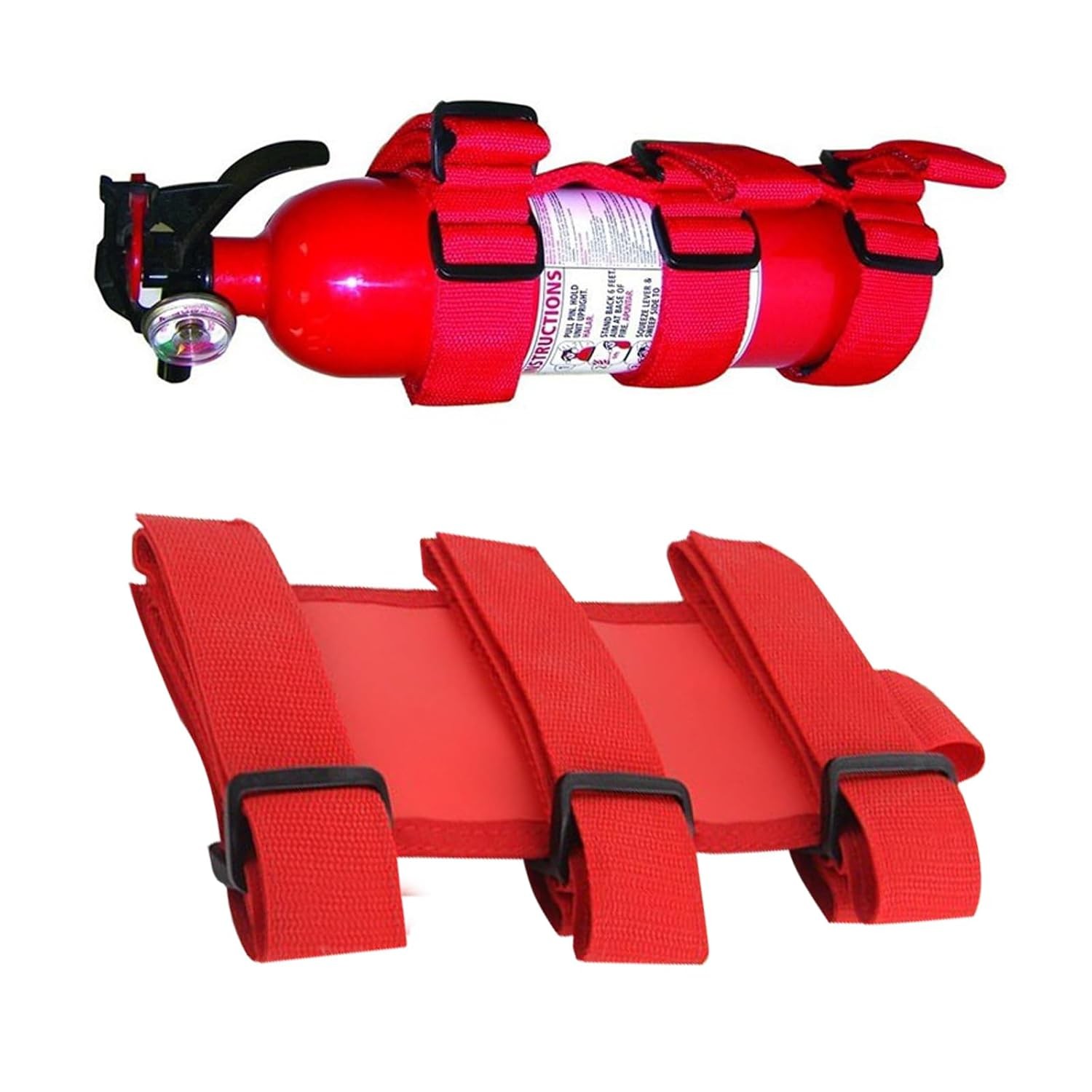 Red Adjustable Fire Extinguisher Holder Fixed Fire Extinguisher Belt Mount