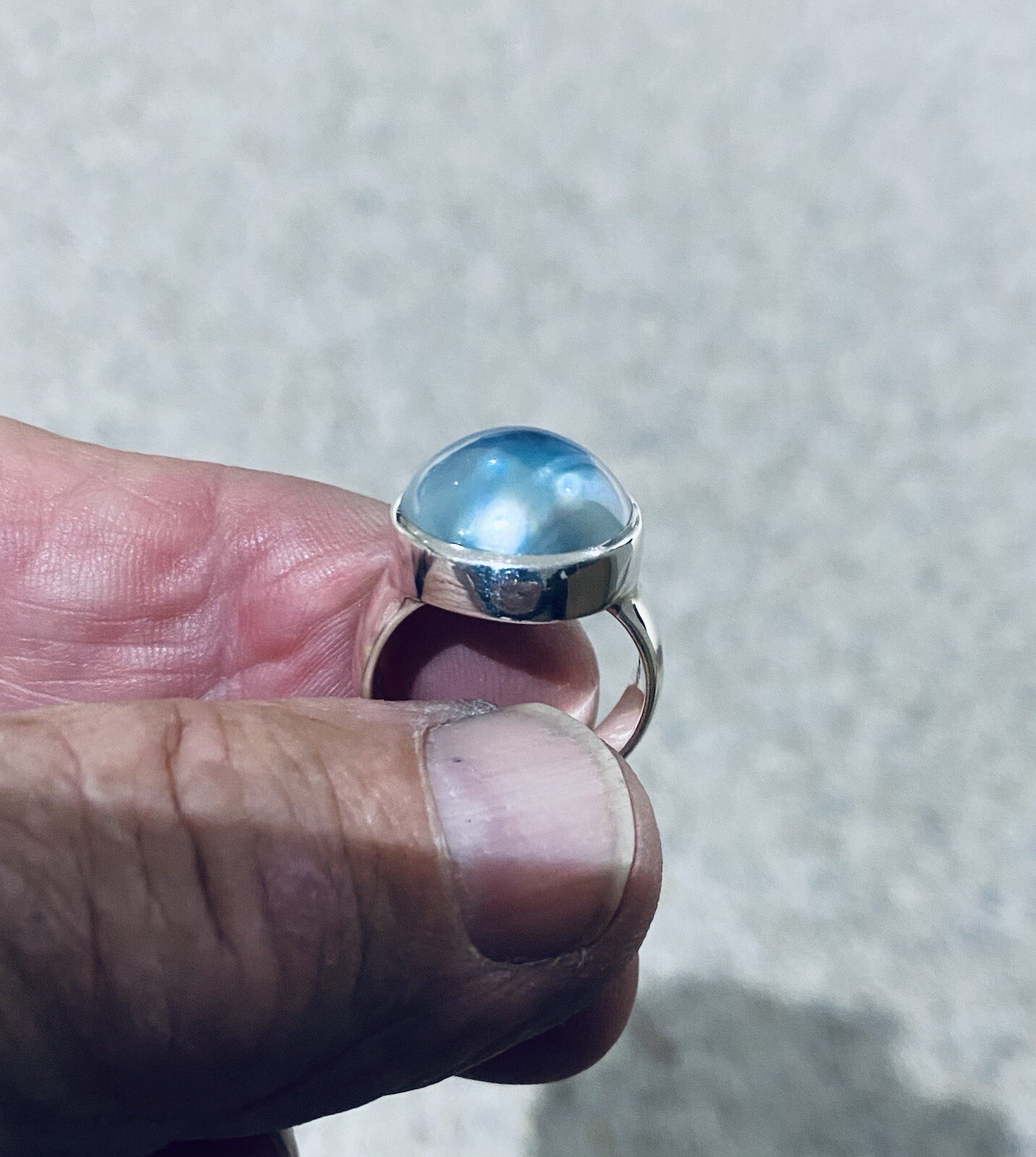 Grey Pearl Ring