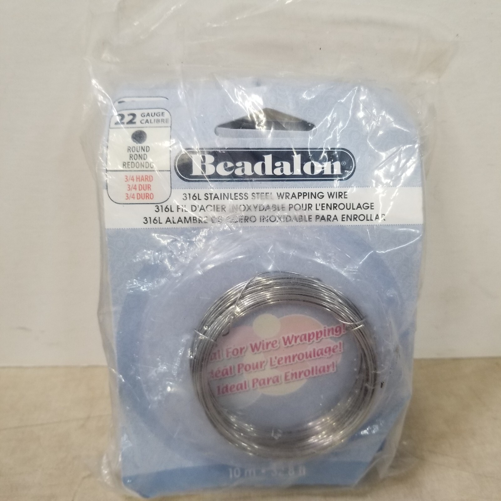 Lot Of 3 Beadalon 316L Stainless Steel Round Wrapping Craft Wire Carton Box