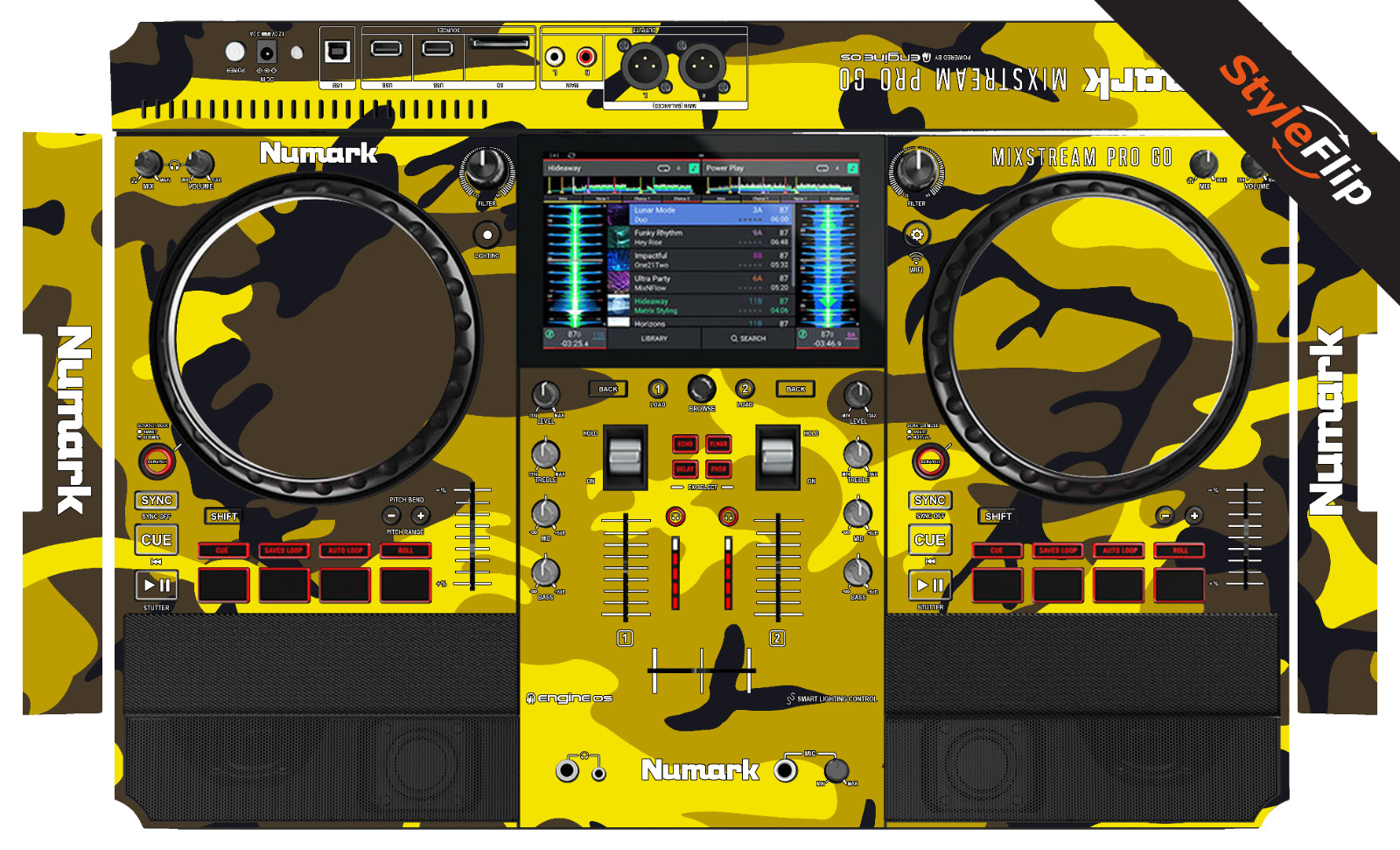 Numark Mixstream Pro Go Skin | Yellow Camo | Protective Decal | StyleFlip Skins