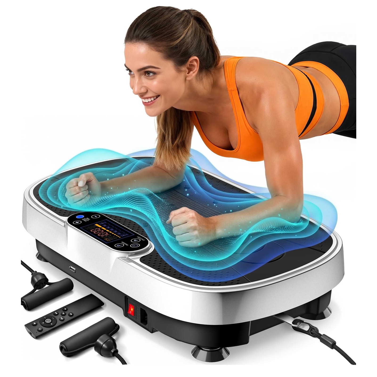 Renoj Vibration Plate Exercise Machine, 3D Whole Body Vibration Platform for ...
