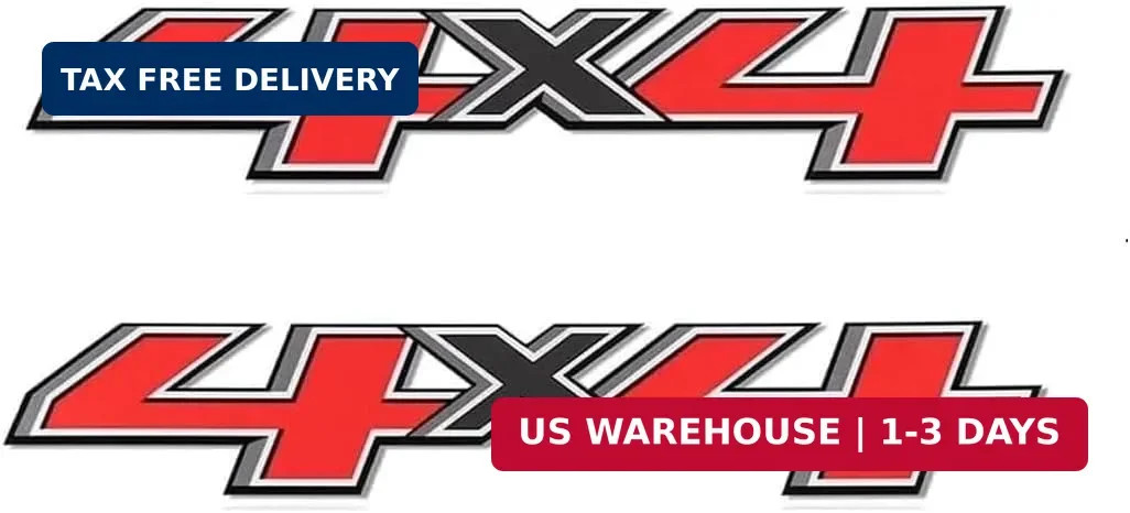 Set of 2 PCS 4x4 Decals Stickers Compatible with 2014-2018 Chevy Silverado