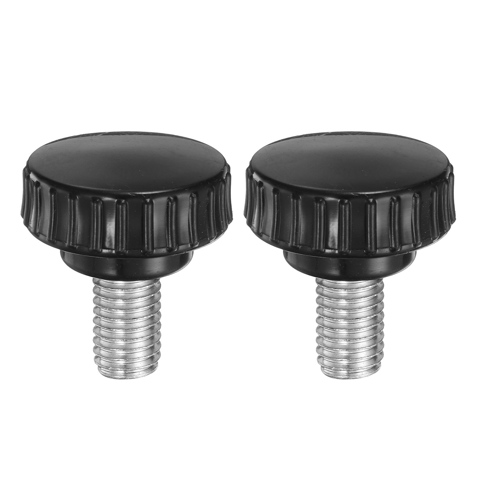 2pcs Knurled Clamping Knobs M10 x 16mm Zinc Plated Carbon Steel Thread 30mm Head