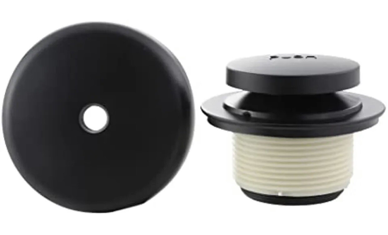 Danco 11081 Touch Toe Drain Kit, Matte Black