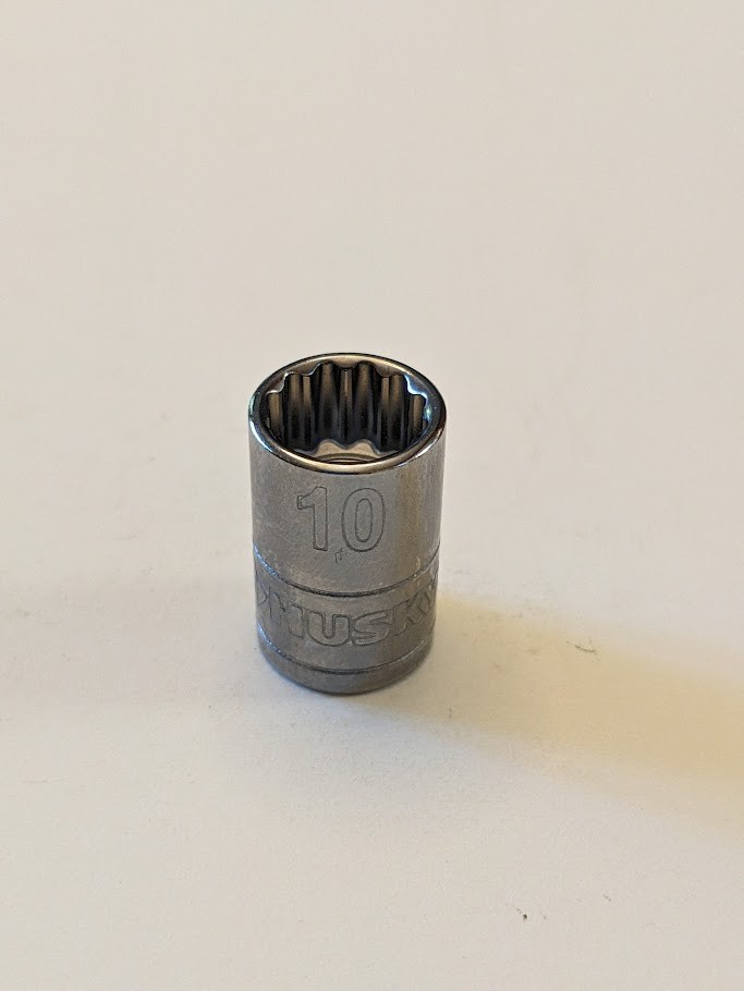 Husky 10mm 12-Point Standard Metric 1/4 Inch Drive Socket