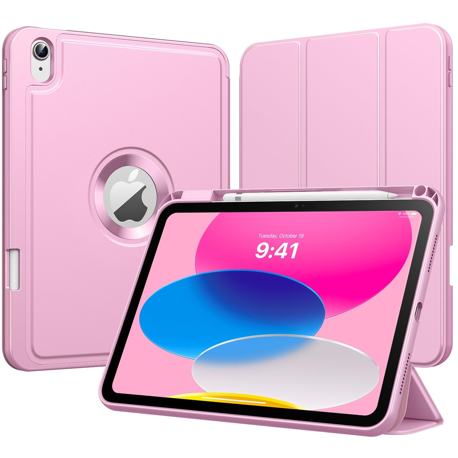 MoKo for iPad (A16) 11th Gen 2025/iPad 10th 2022 Case, Pink 1-Pink