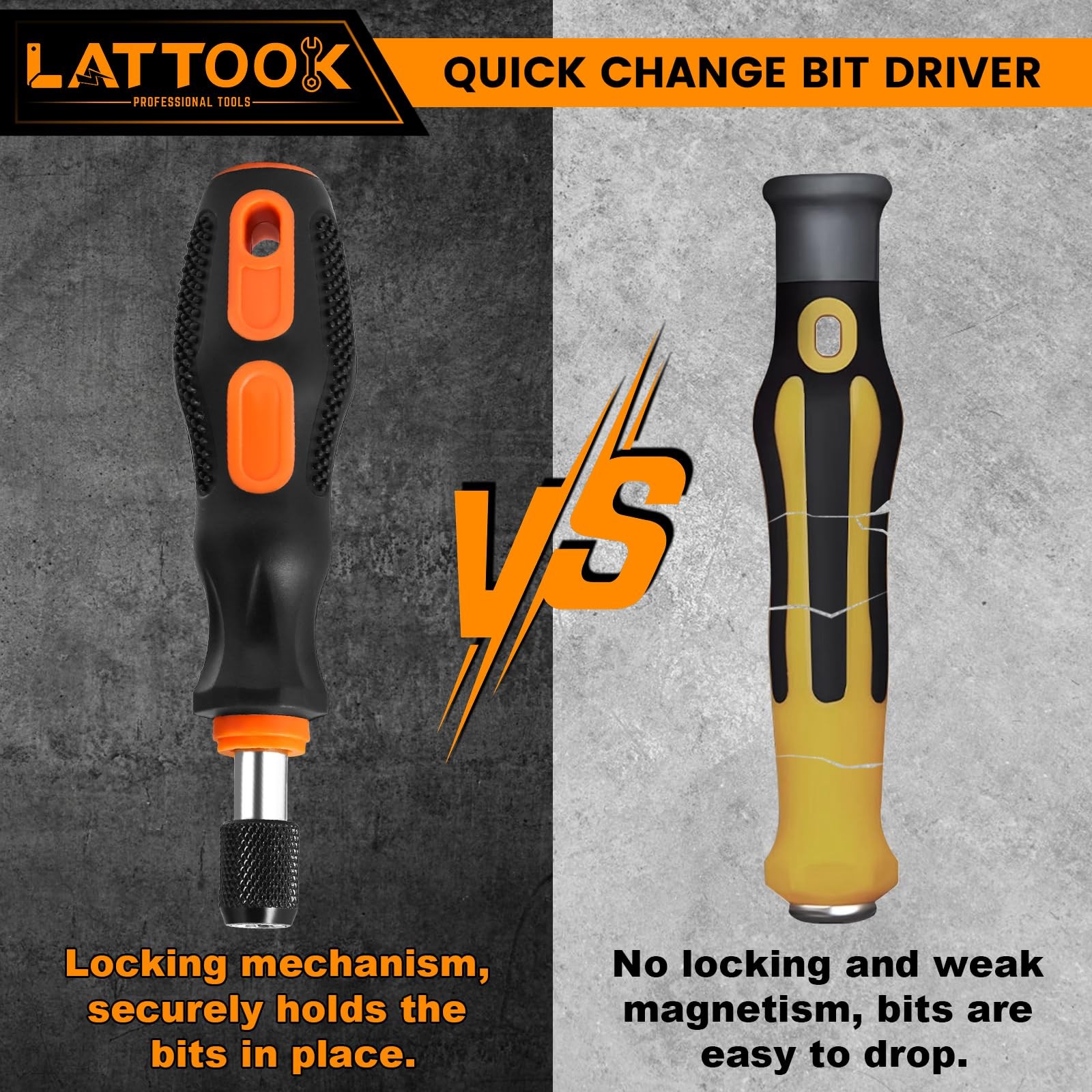 1/4 Inch Quick Change Bit Driver Release Easy Change Holder 142mm Handle