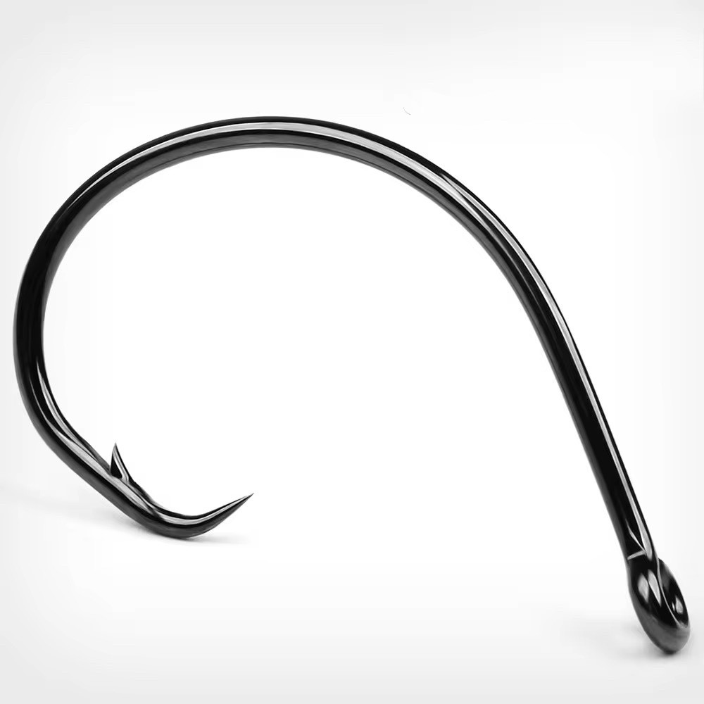 Circle Hooks Inline Black Nickel Fishing Hooks Sizes 1/0, 2/0, 3/0, 4/0, 5/0 6/0