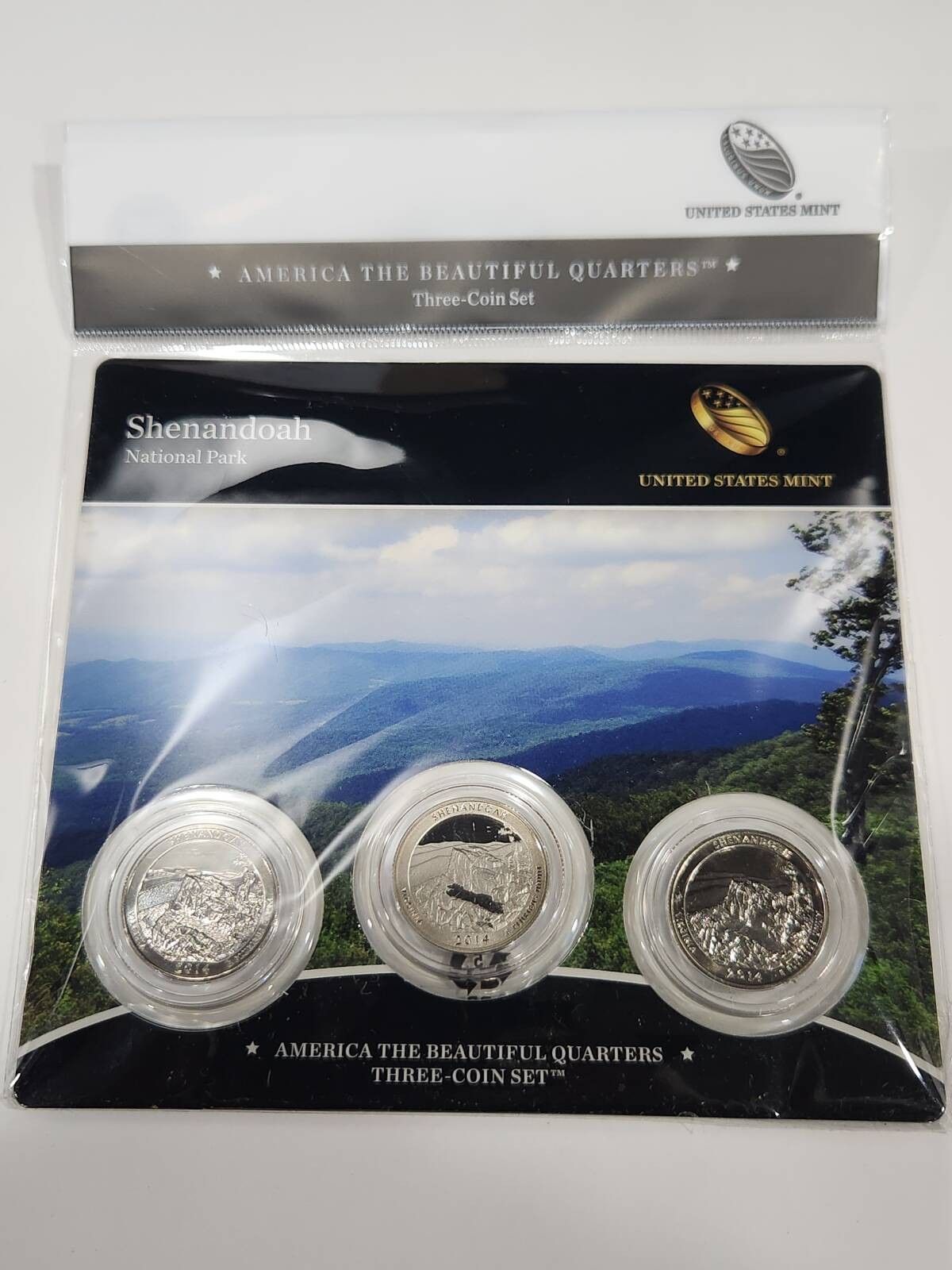 2014 Shenandoah America The Beautiful 3-Coin Quarter Set