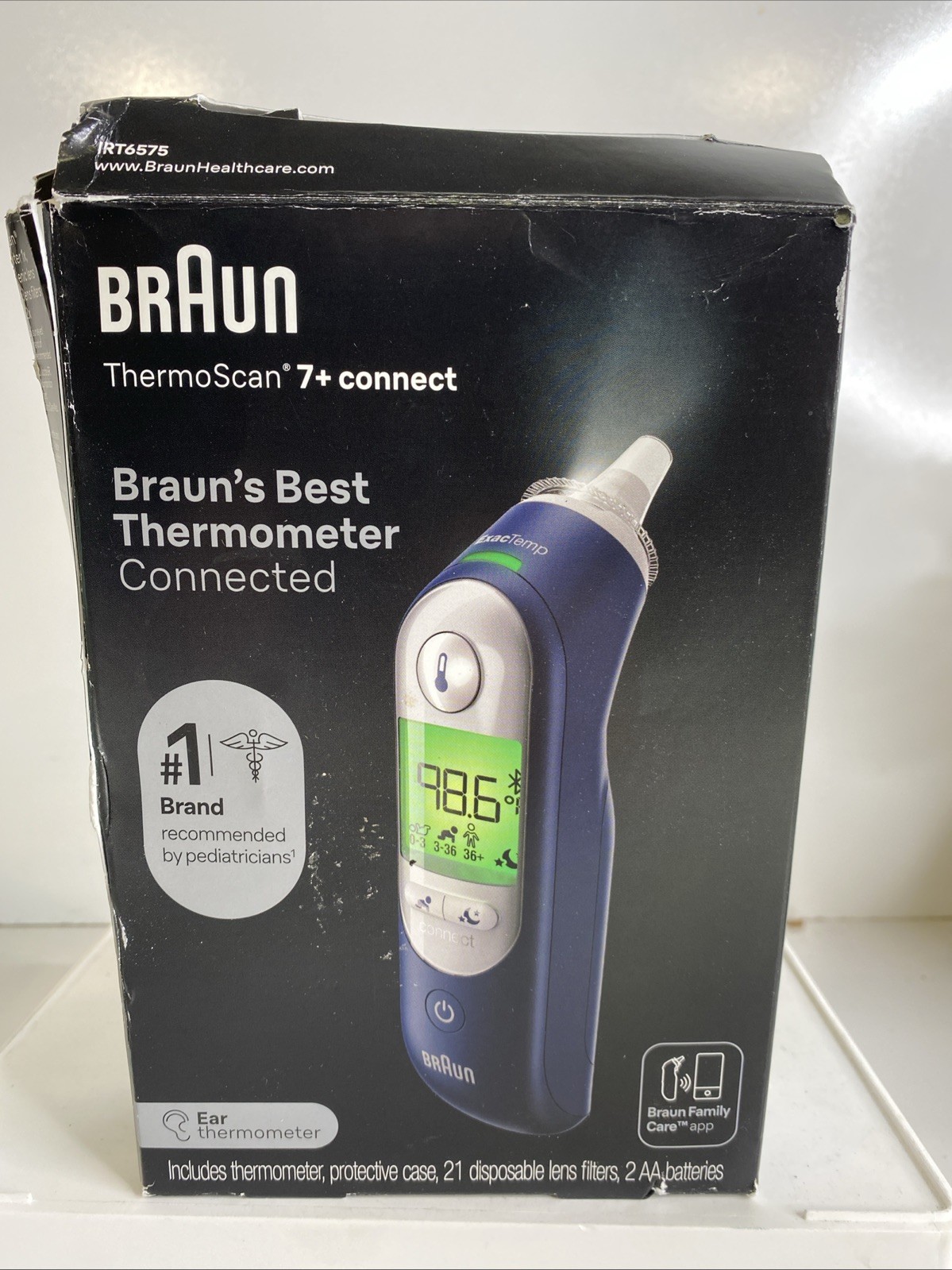 Braun ThermoScan 7+ Connect Digital Ear Thermometer - Age Precision Technology