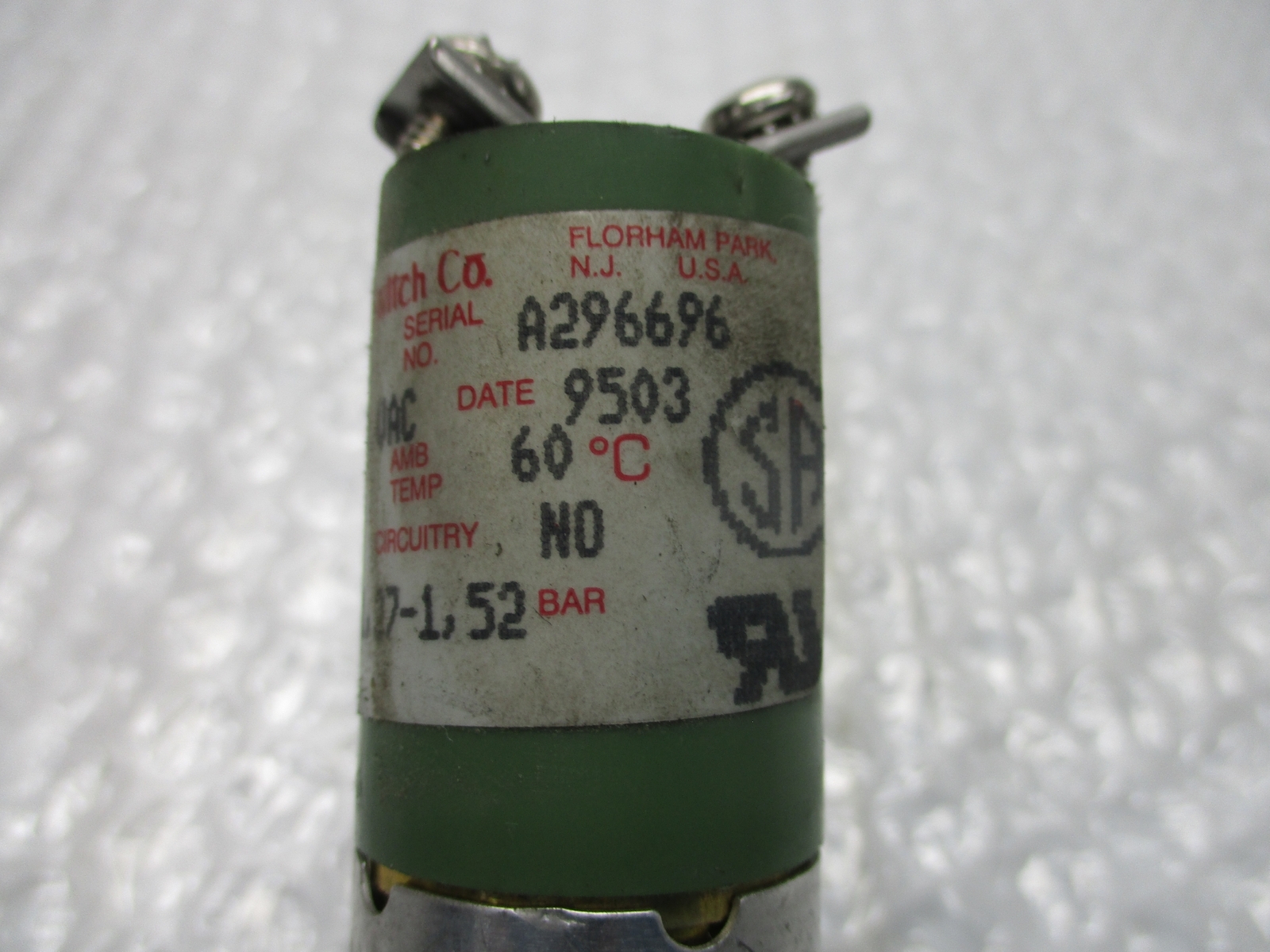 ASCO JB47A215A PRESSURE SWITCH NSNP