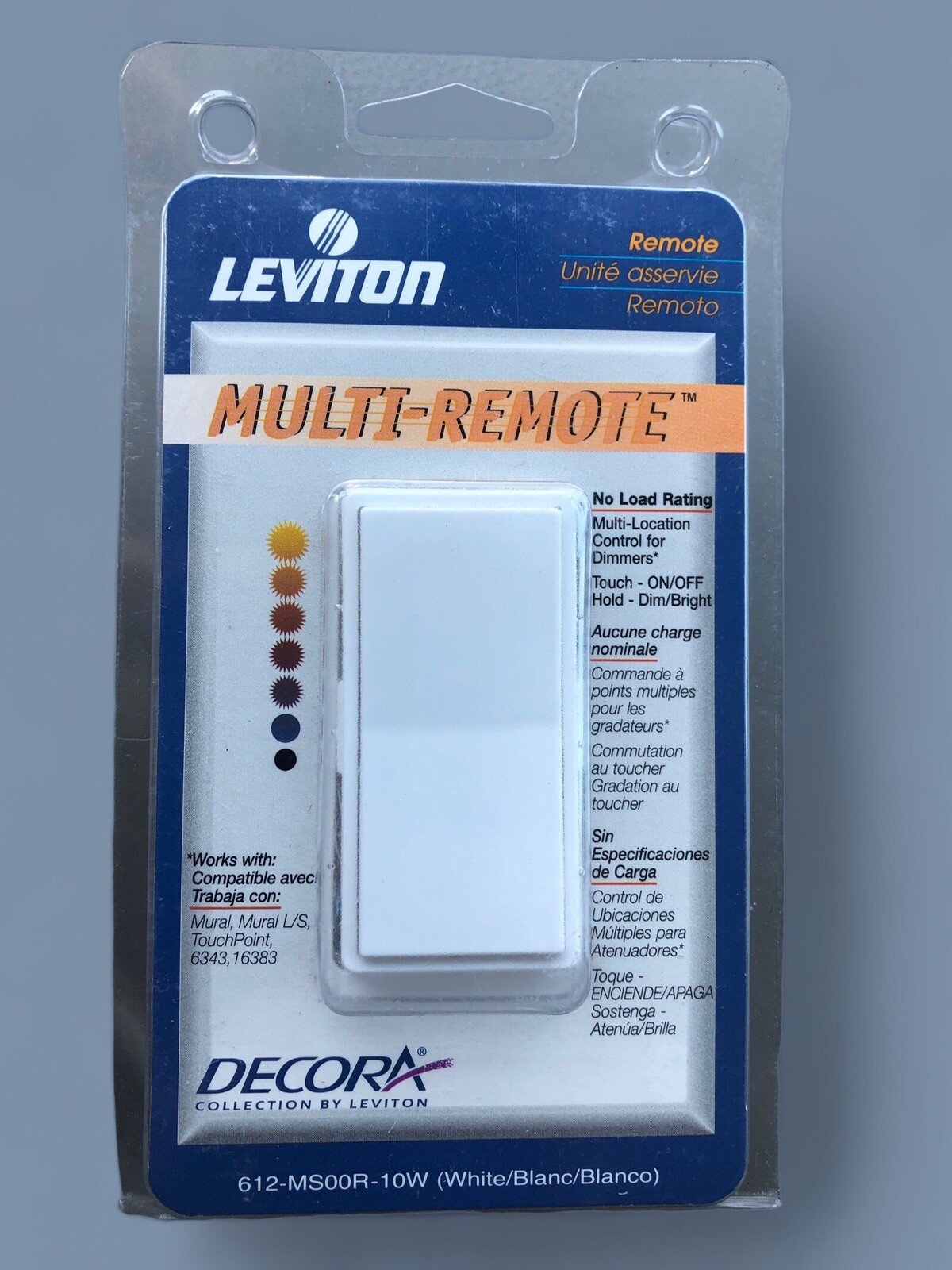 Leviton Multi-Remote Unit For 3-Way Dimming White For Mural L/S Touchpoint 6343