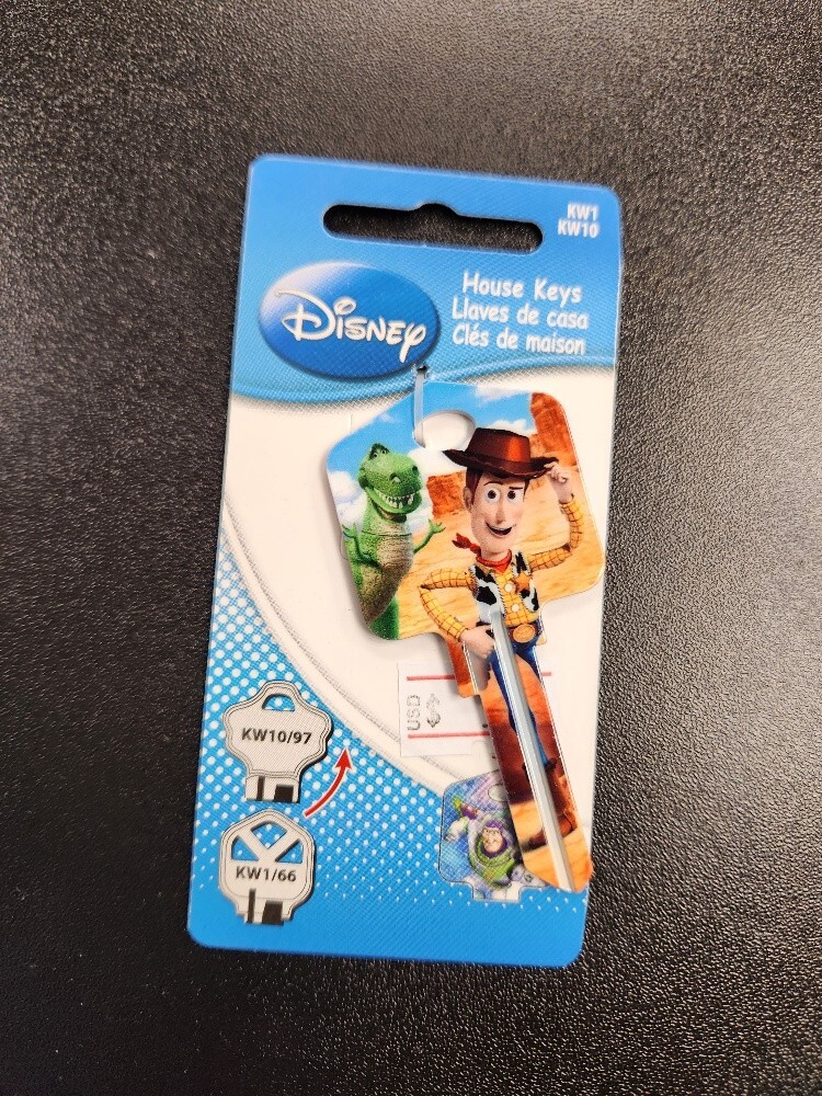 DISNEY WOODY & BUZZ PRINTED KWIKSET KW1/KW10 KEYBLANK - READ DETAILS BELOW