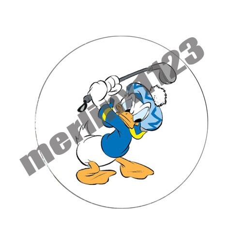 Donald Duck Golf Ball Marker + Switchblade Divot Tool Novelty Gift
