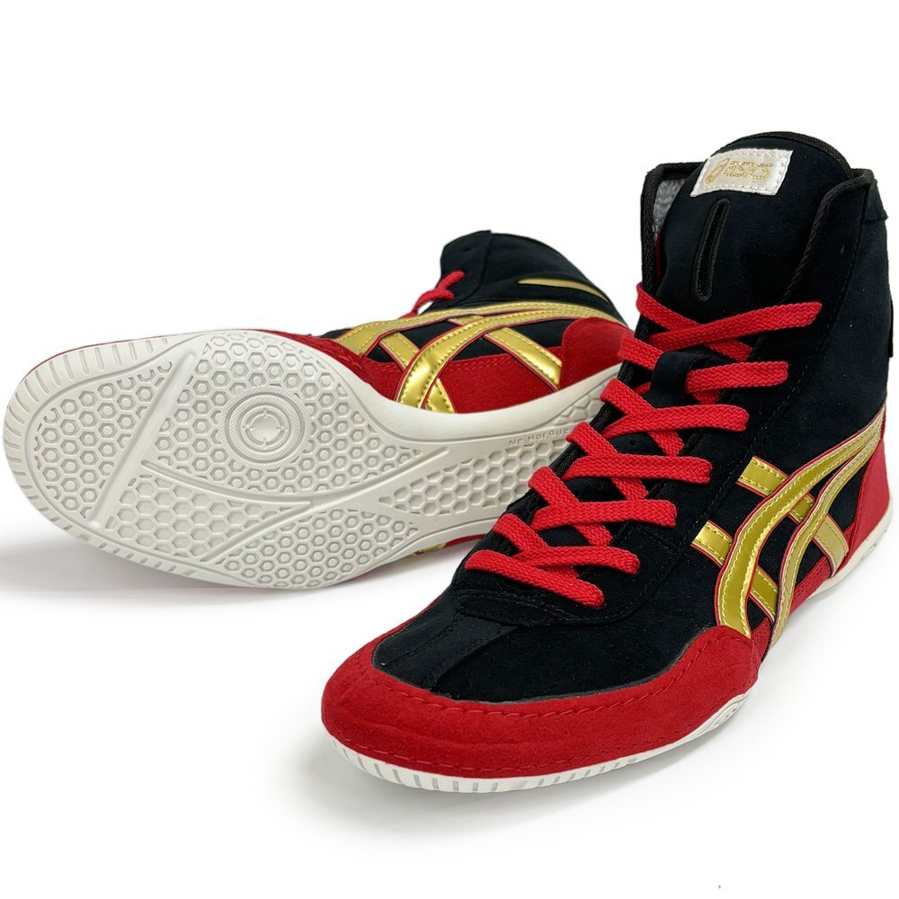 ASICS Wrestling Boxing Shoes EX-EO (Successor to TWR900) Black x Gold x Red