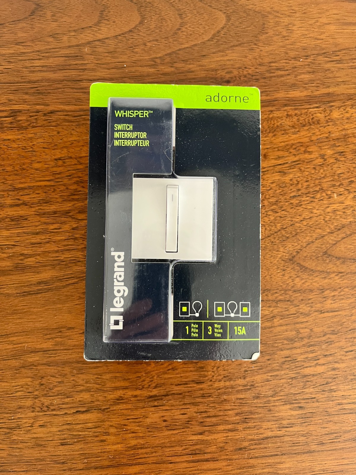 LQQK!! Legrand Adorne WHISPER Switch White, ASWR1532W4 1 Pole 3 Way 15A