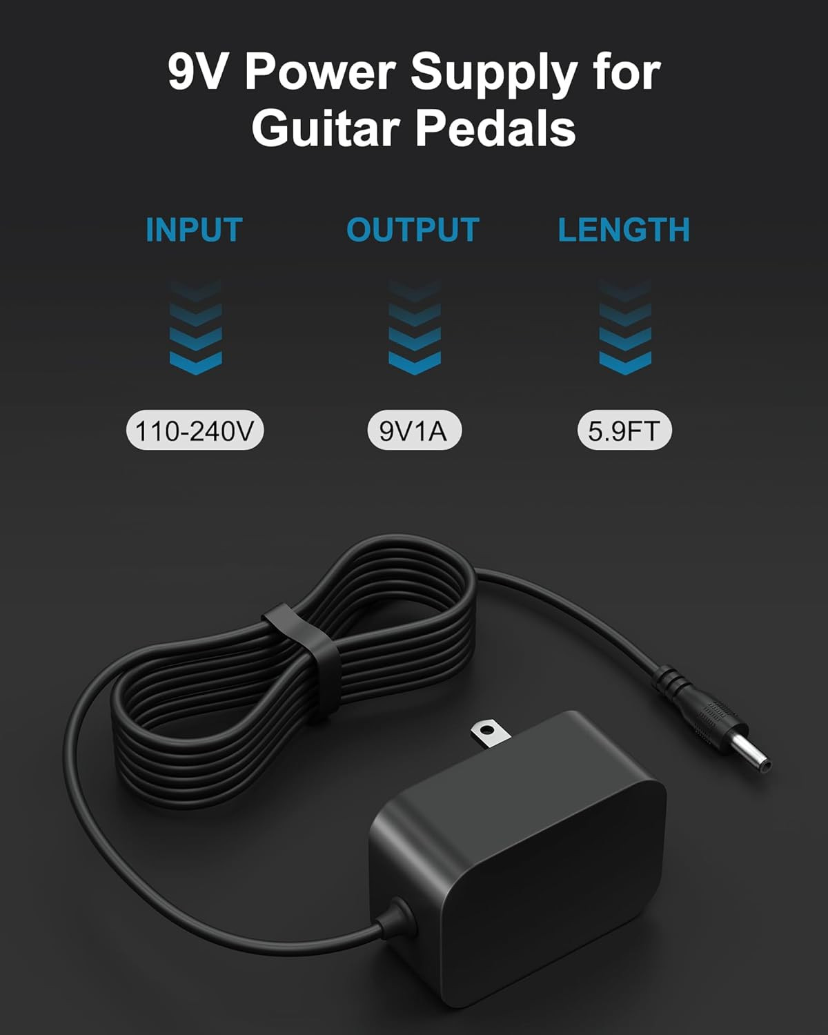Replacement for Boss 9V PSA Adapter Guitar Pedal Power Supply Compatible with Bo