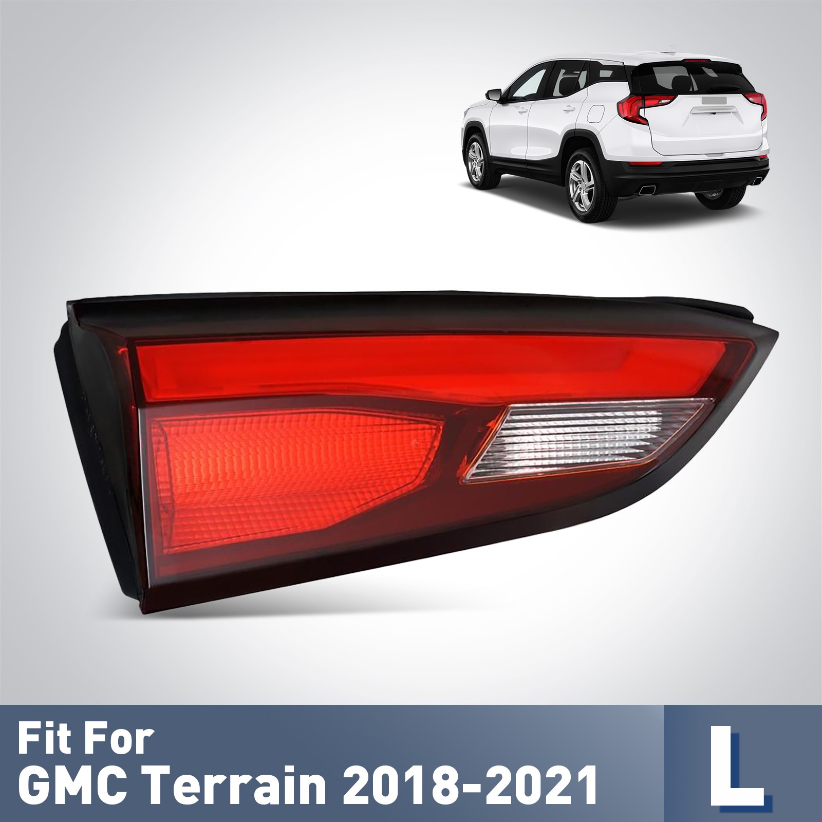 Rear Inner LED Tail Light Fit For 2018-2021 GMC Terrain Left Driver Side
