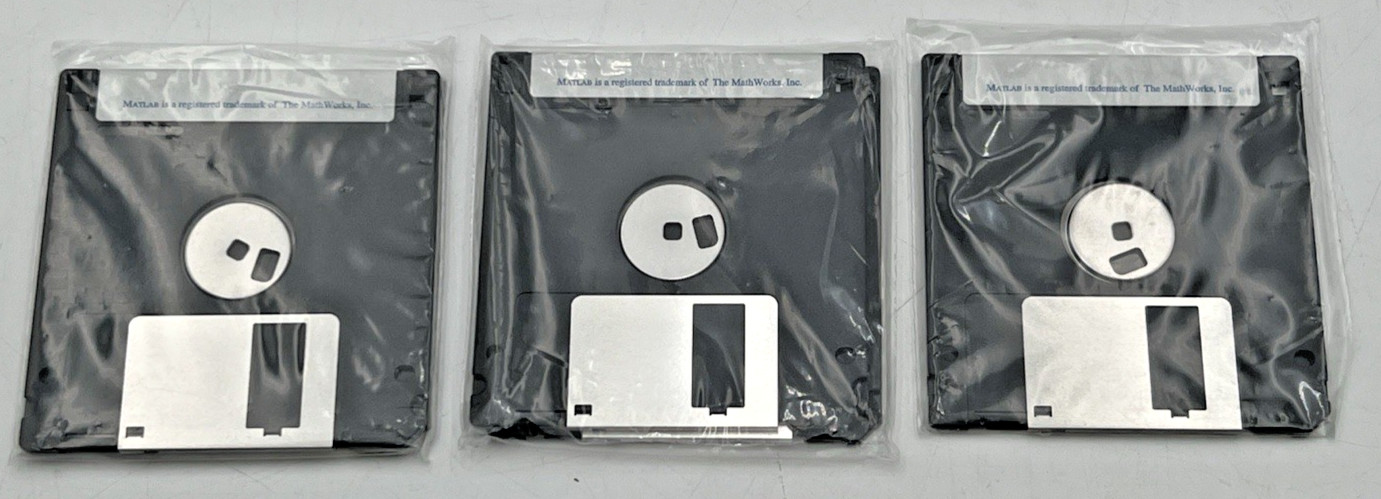 MATLAB VERSION 4 MICROSOFT WINDOWS, OPEN BOX, SEALED 3.5" FLOPPY DISC PACKETS