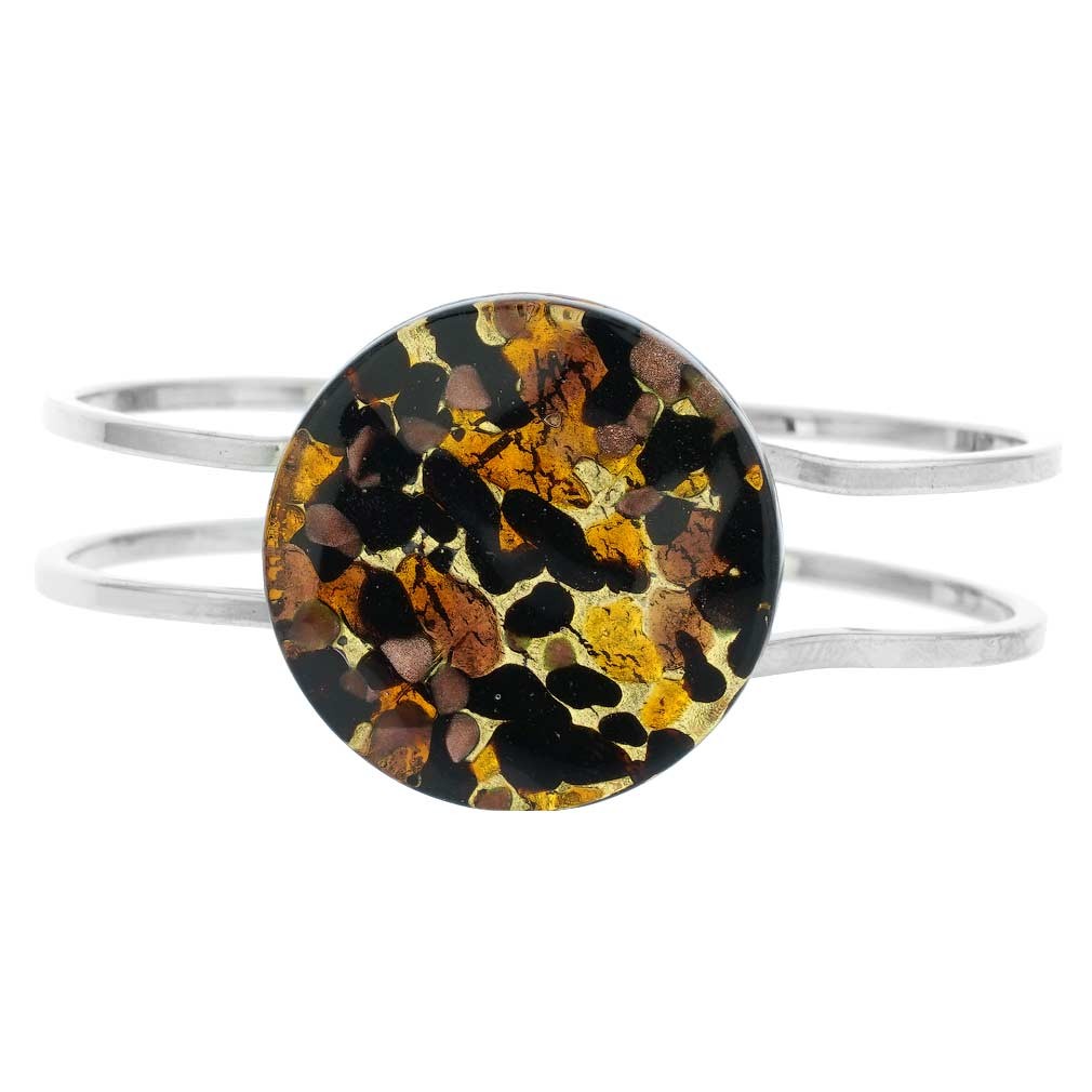 GlassOfVenice Murano Glass Venetian Reflections Metal Bracelet - Topaz Gold