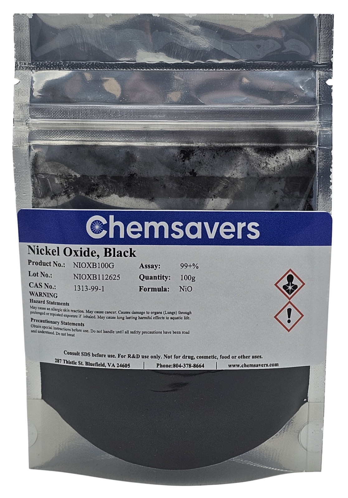 Nickel Oxide, Black, 99+%, 100g