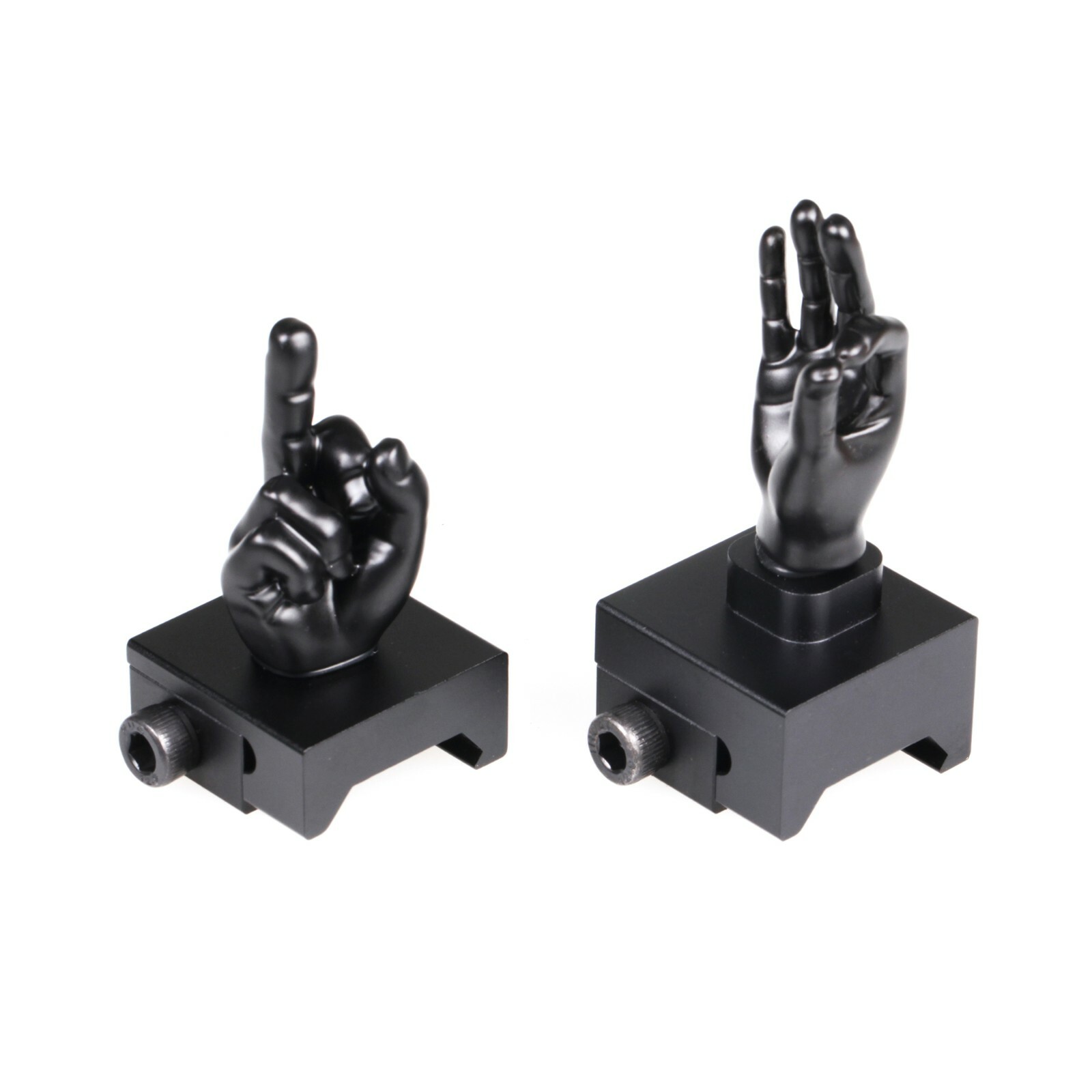 Stinger Novelty Finger Sight Set, Backup Front & Rear, OK Hand, Middle Finger