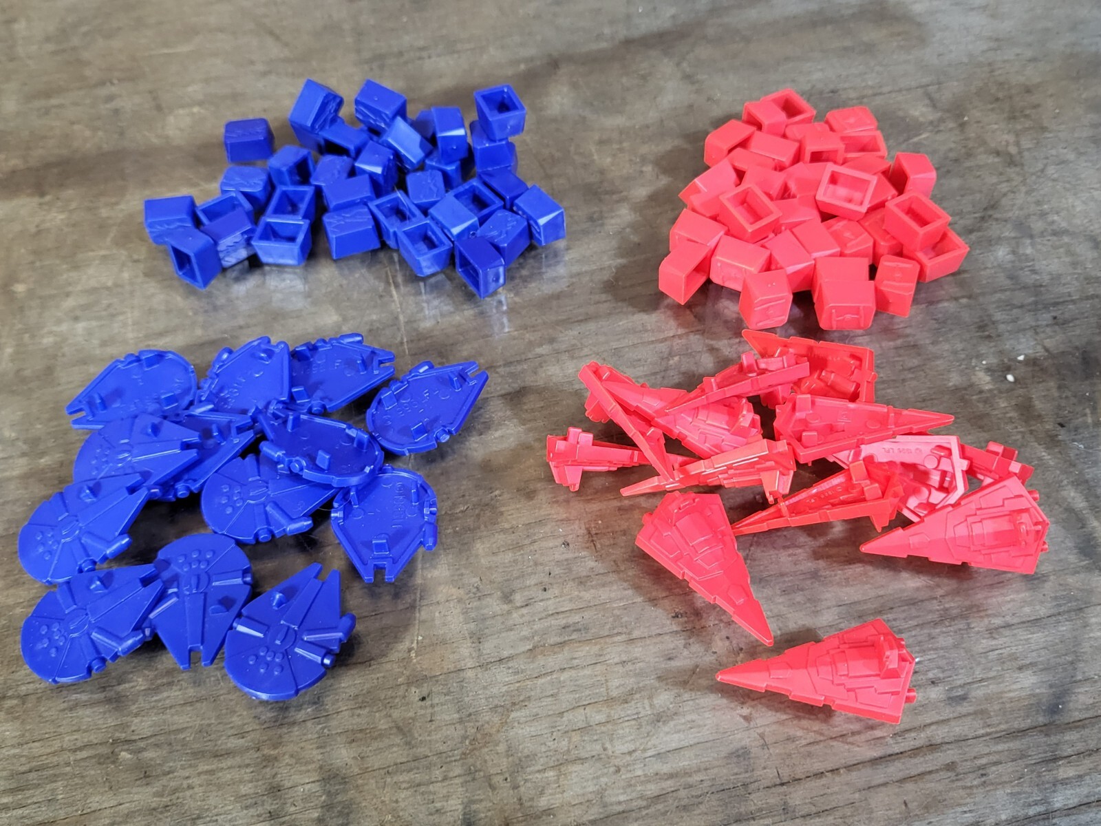 Lot 1997 Monopoly Game playing pieces STAR WARS House Hotel Star Fighters