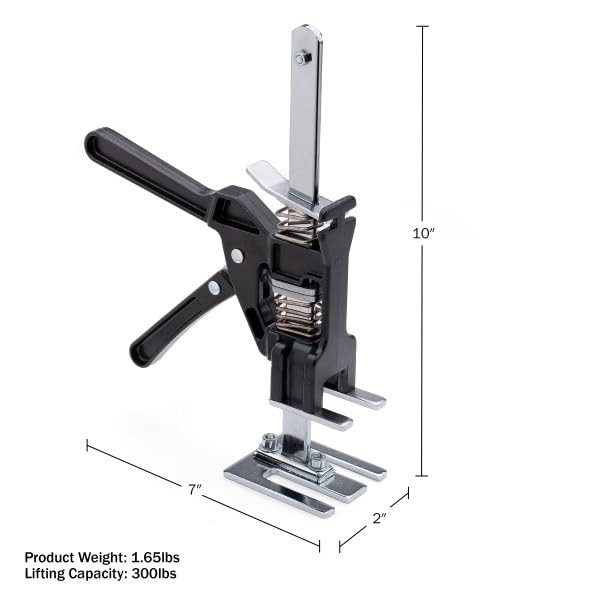 Hand Lifting Jack Tool - Labor Saving Arm Jacks for Installing 1 - Pack Black