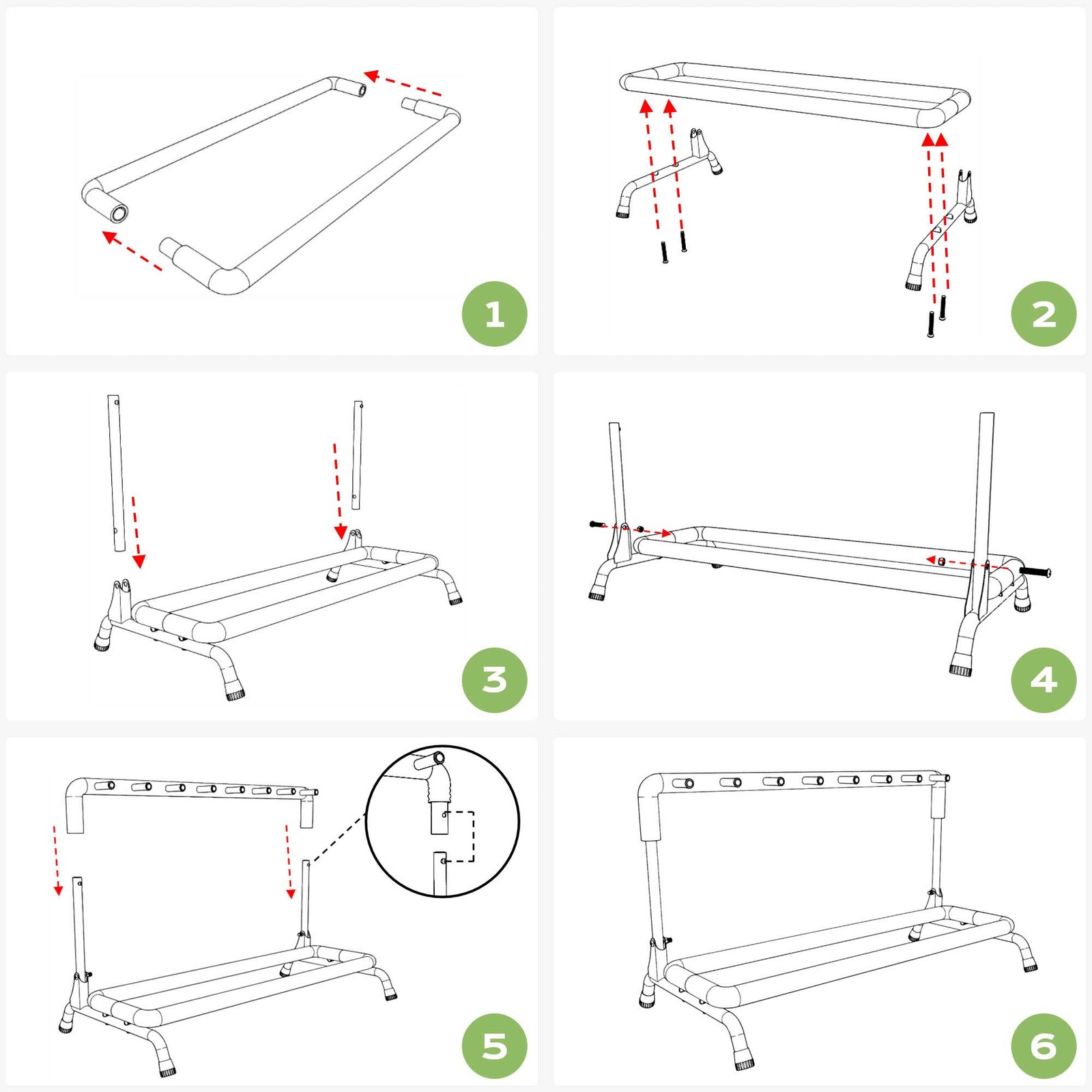 3-Holder Multi-Folding Stand - Space-Saving for Instruments/Accessories