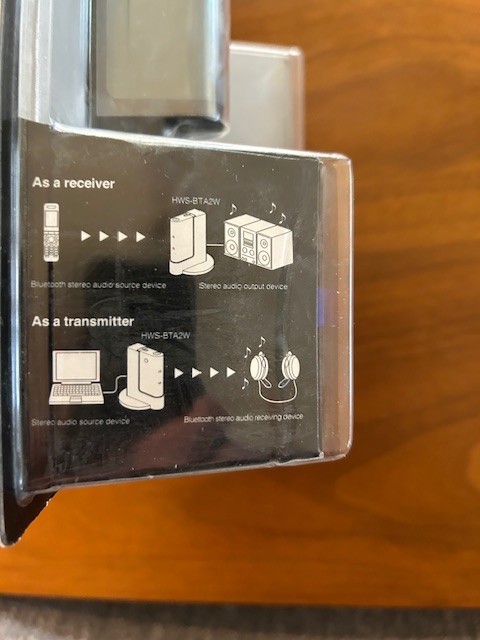 Sony HWS-BTA2W Bluetooth Wireless Audio Adapter - Dual Usage - New in package