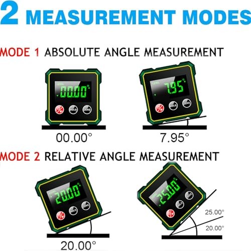 Digital Angle Finder with Electronic Laser Level,Inclinometer- 4-side Strong
