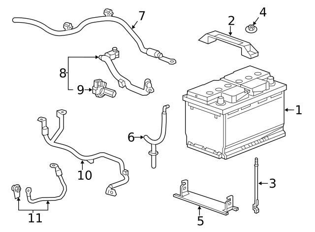 Genuine GM Negative Battery Cable 23142757