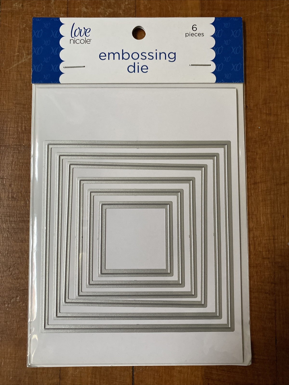 NEW LOVE NICOLE - Embossing Die - 6 Piece Nested Square Dies - STC 257