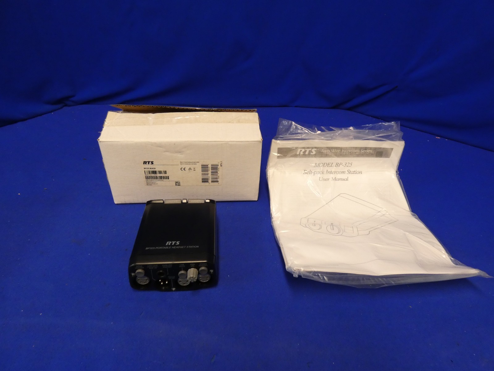 RTS Telex BP 325 Black Portable Headset Station, Demo Open Box w/Manual, Box