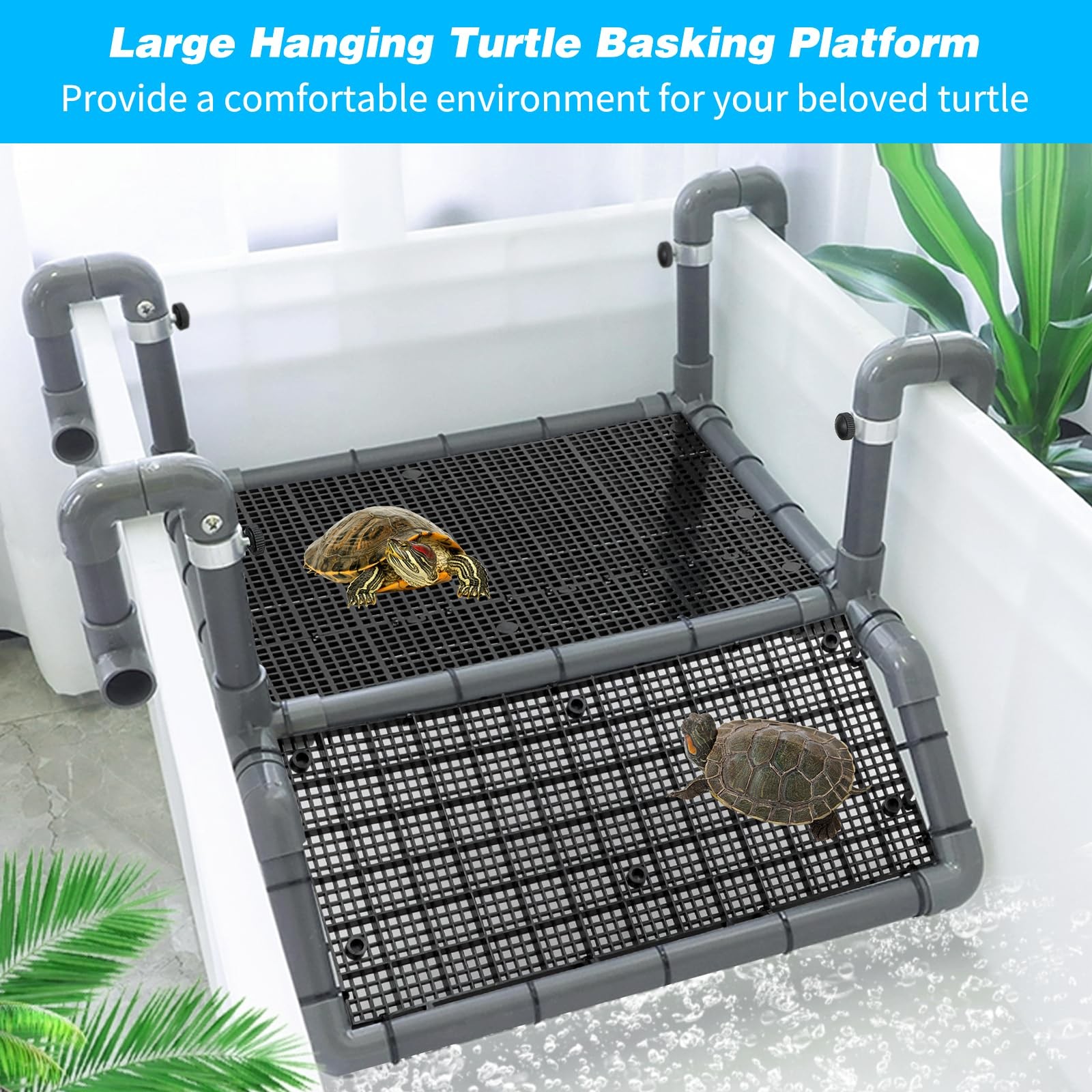Extra Large Hanging Turtle Basking Platform 19 Inch Wider Dock Ramp Floating