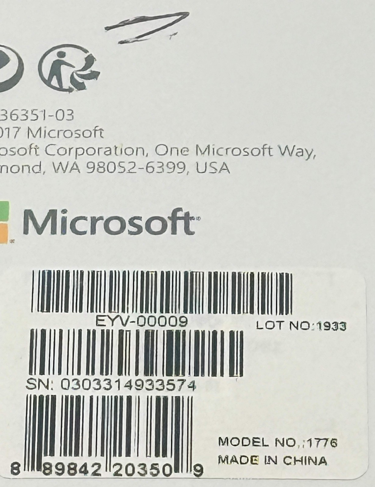 Microsoft Surface Pen Model 1776 Gray New In Box