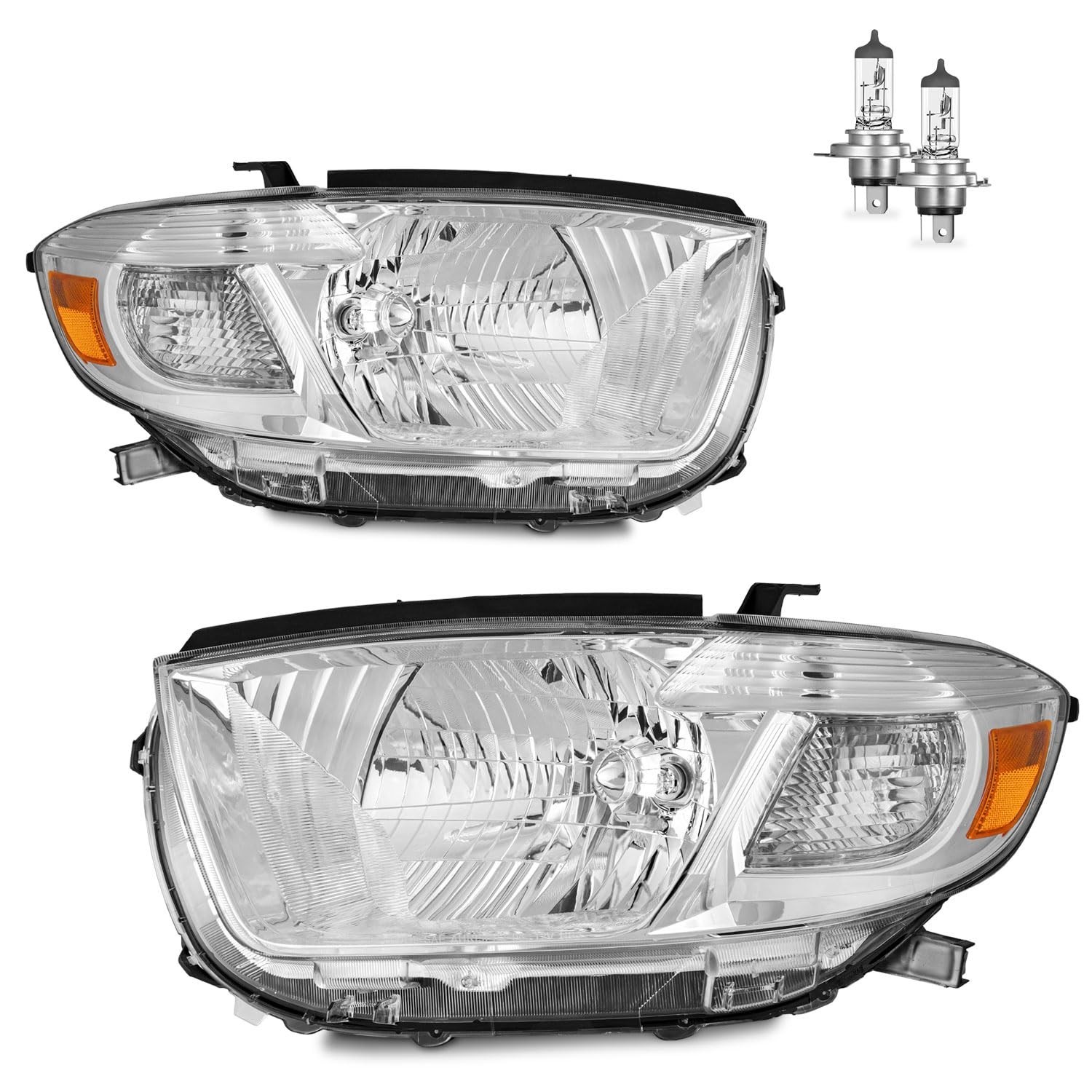 Headlights Assembly for 2008-2010 Toyota Highlander, Sport Utility Headlamp R...