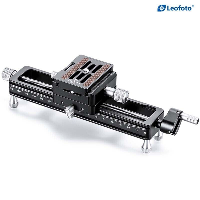 OPEN Leofoto MP-180S NP-50 Linear Motion Lead Screw Focusing Stage Rail