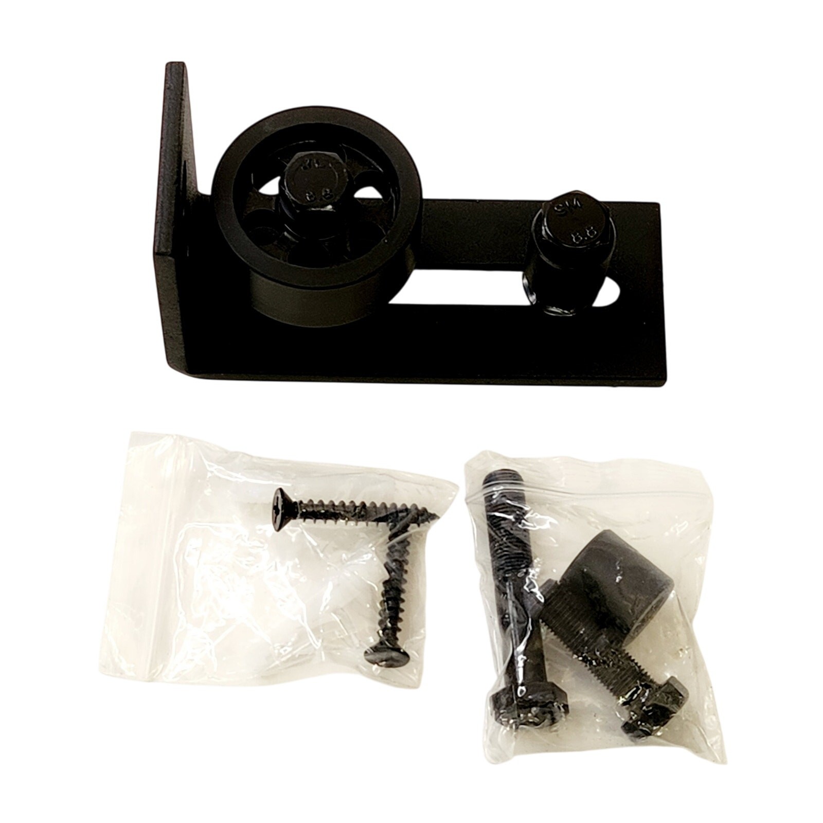 Signature Hardware 456438 Adjustable Floor-Mount Barn Door Guide - Black