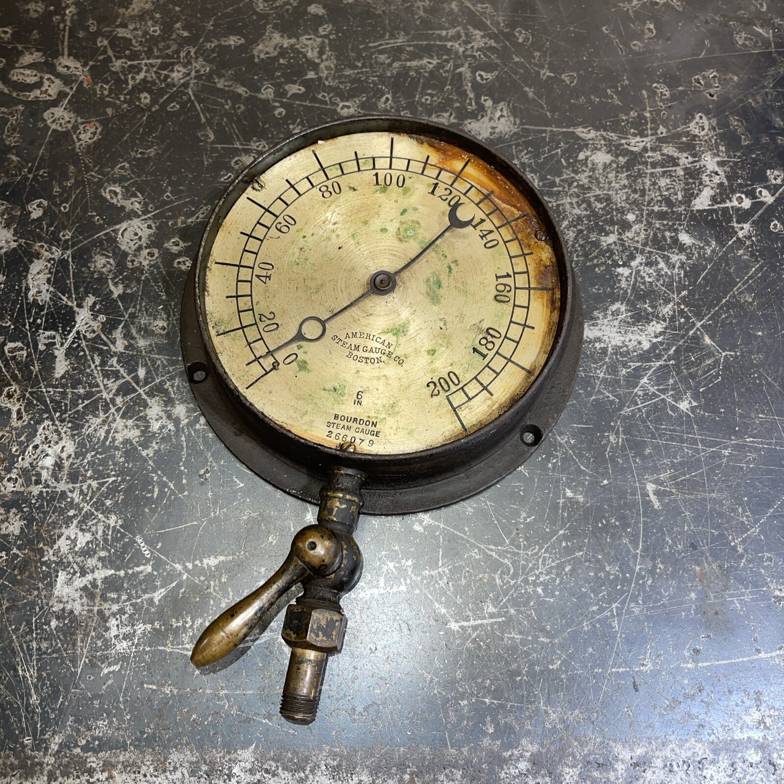 Antique American Steam Gauge Parts Locomotive Engine Hit Miss