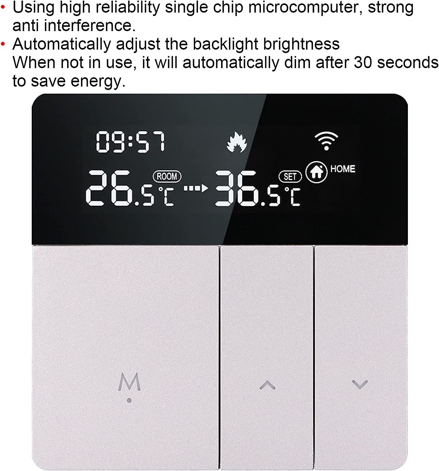 SALUTUY Intelligent Programming Control Thermostat, WiFi Intelligent Temp contrl