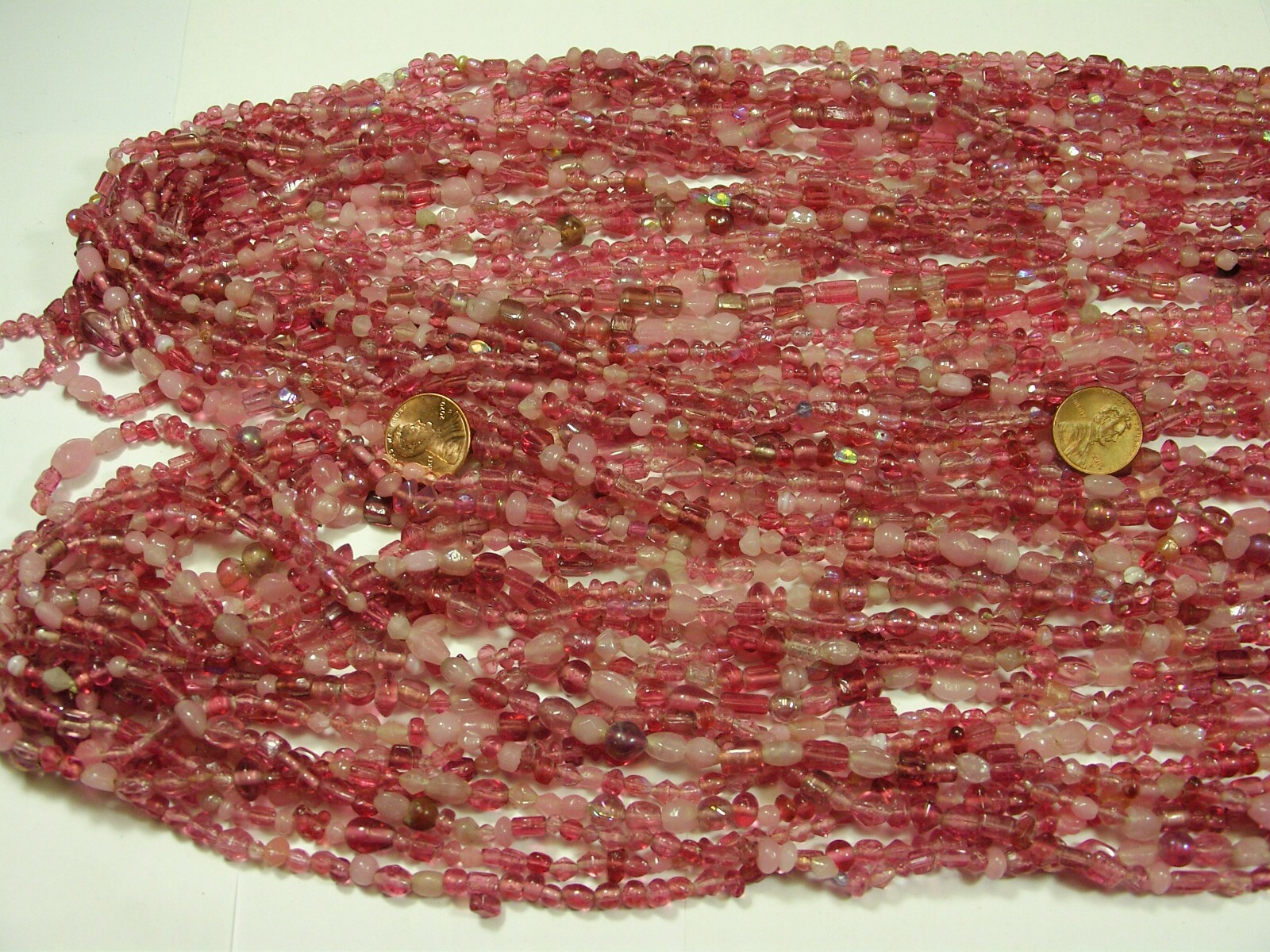 30 Strands 36" India Handmade Assorted Color Glass Beads Wholesale Bulk (CT-48)