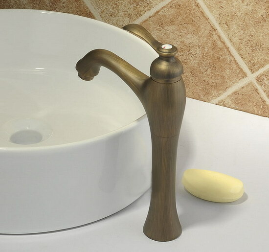 Retro Antique Brass Single Lever Bathroom Sink Basin Mixer Tap Faucet Gnf104