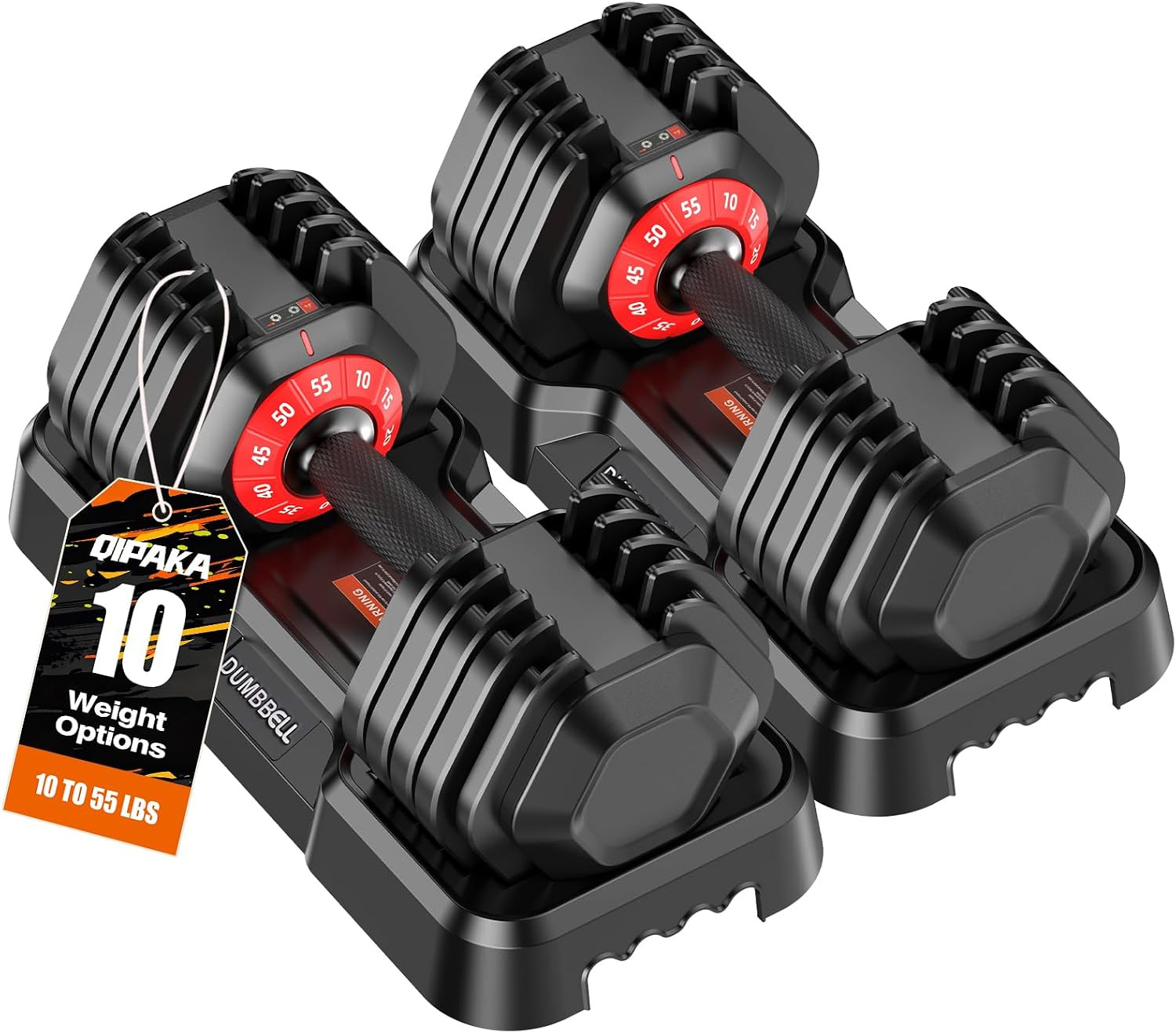 All in One Adjustable Dumbbells Set with Anti-Slip Handle for Home Gym | 25/26.5