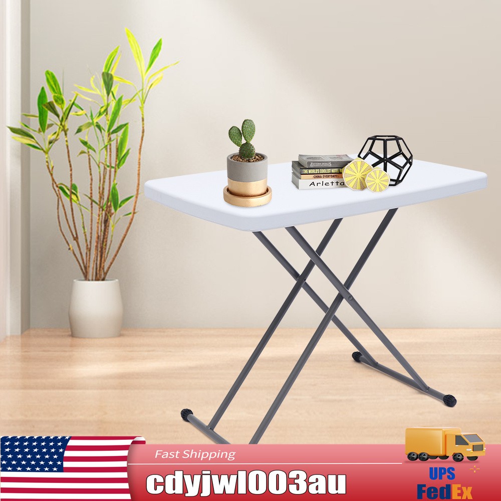 Folding Adjustable Height Table 30x20 Top Laptop Writing Art Crafts Tv Dinner US