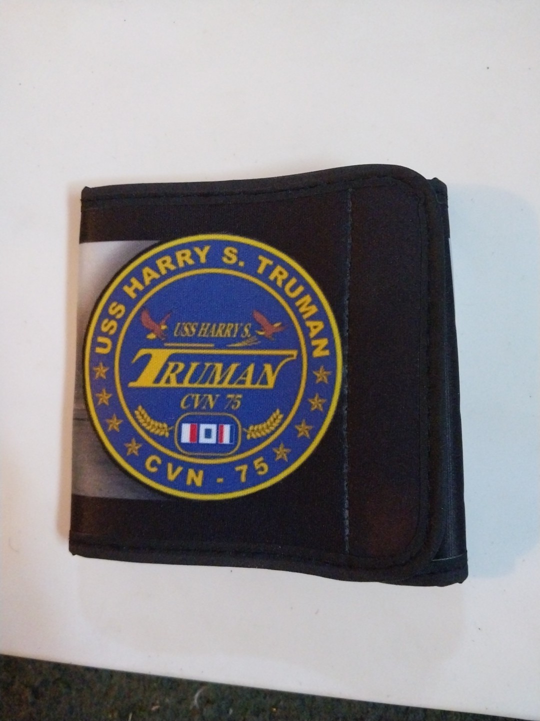 USS HARRY S TRUMAN CVN 75 USN Navy DRINK CAN HOLDER Koozie Koozy Wristband RARE!